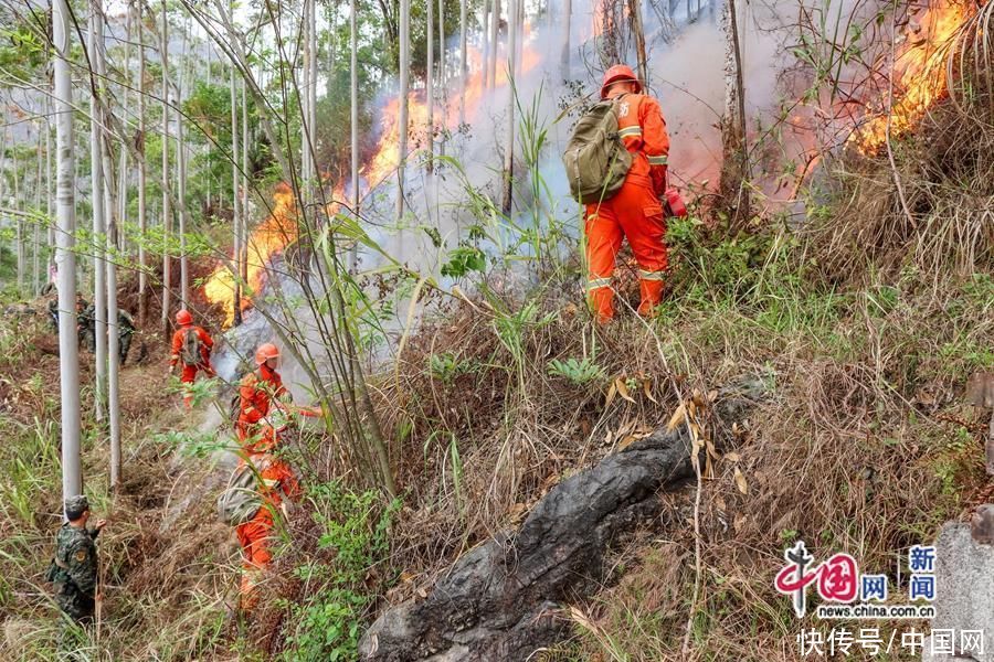 广西河池突发山火!武警官兵紧迫驰援 广西河池突发山火!武警官兵紧迫驰援