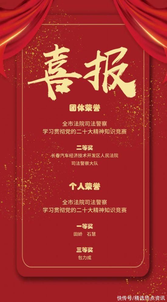 长春汽开区法院法警大队在全市法院司法警察知识比赛中斩获佳绩