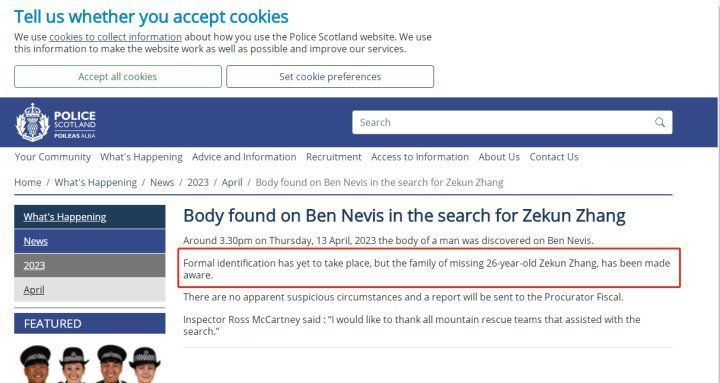 心碎！发现遗体，已告诉家人