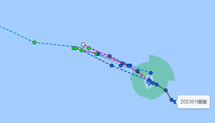 2023年台风珊瑚最新消息 第1号台风珊瑚对福州有影响吗