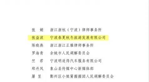 张益波博士再次连任“宁波市优异公民监督员”称谓