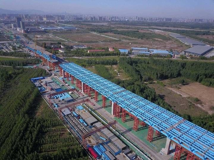 济南黄河大桥新桥气势雄伟,9月主桥将合龙 济南黄河大桥新桥气势雄伟,9月主桥将合龙