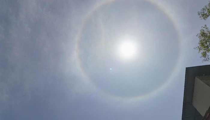 山东威海现日晕景观 出现日晕意味着什么