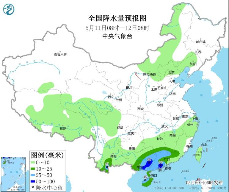 广东海南等仍有明显降雨 西藏西北等气温偏低