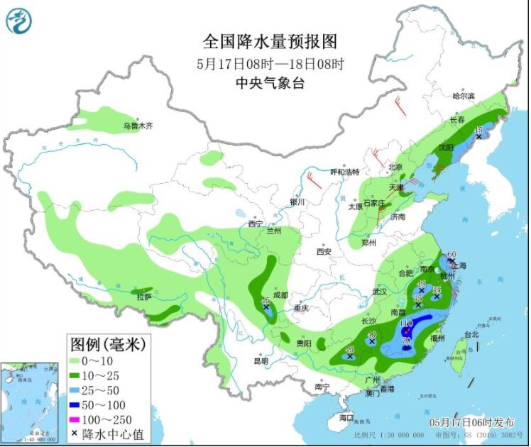 江南华南四川等有较强降雨 河北河南山东等防范强对流