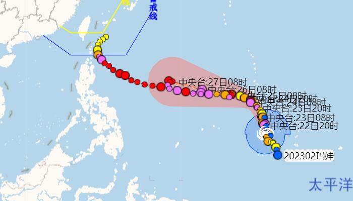 浙江台风网二号台风实时路径图 台风玛娃会影响浙江吗