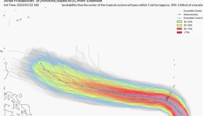 2号台风玛娃最新路线图 今日二号台风路径图实时查询