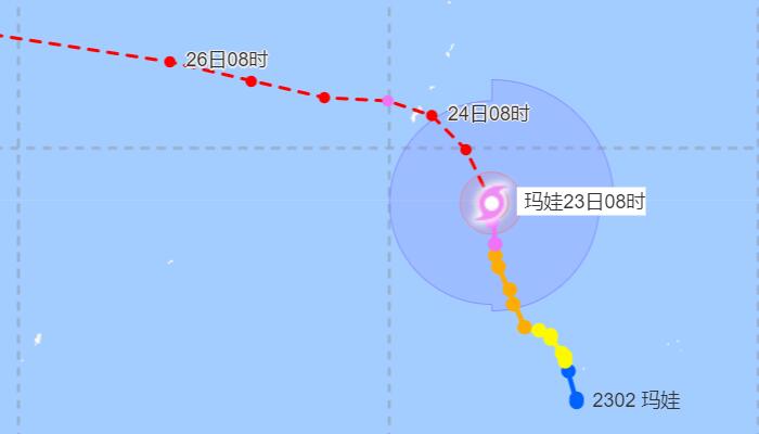 第2号台风玛娃最新路径图发布系统 台风玛娃强度增强向美国关岛靠近
