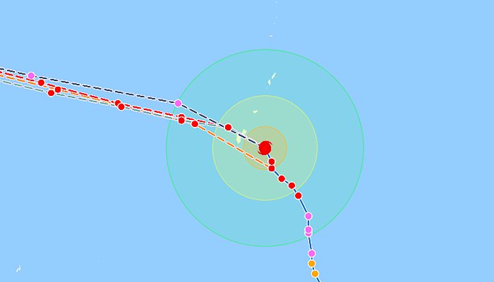 2023年台风玛娃实时路径图发布系统 台风玛娃加强为超强台风级